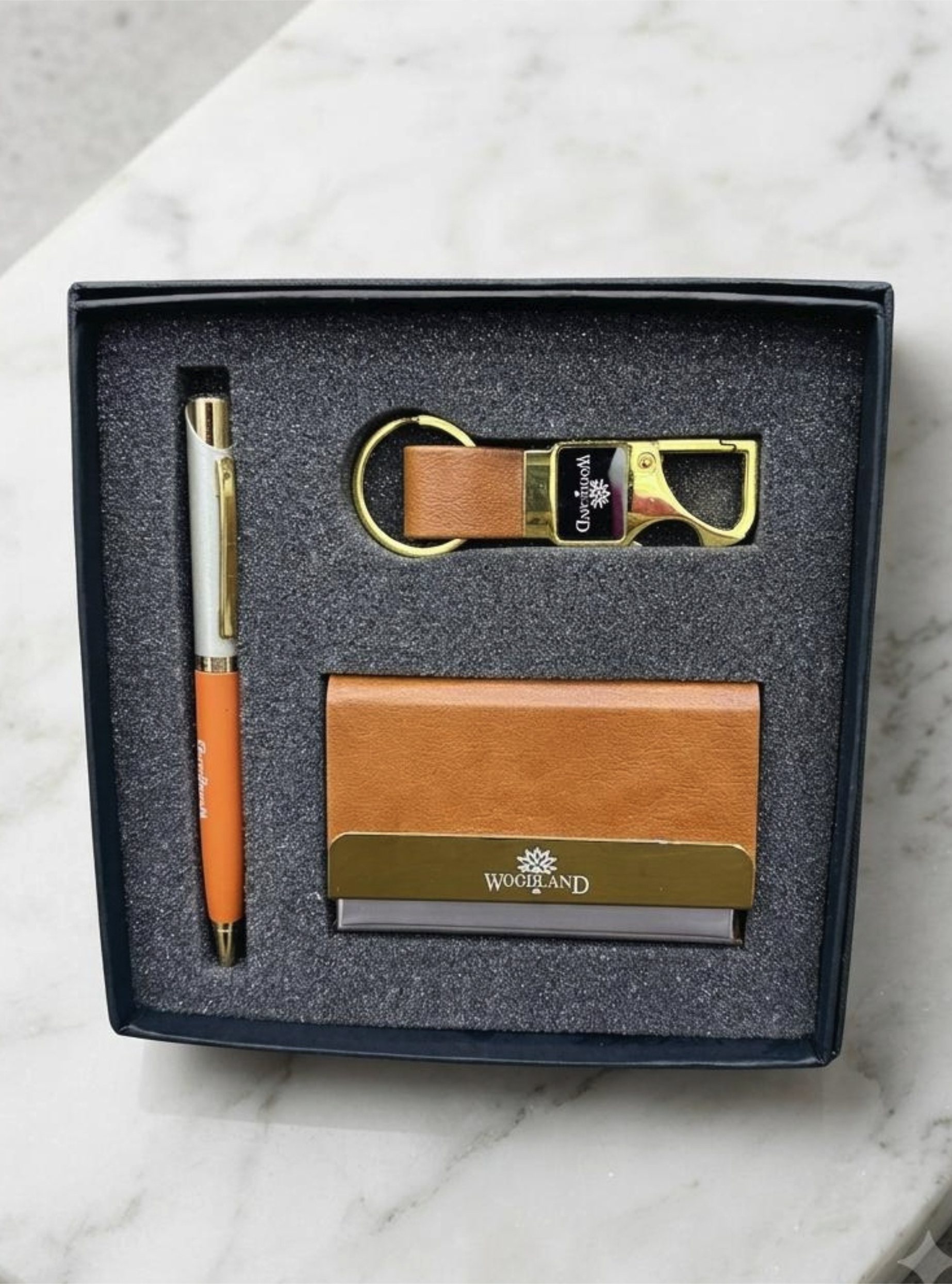 3 in 1 Gift Set Pen + Visiting Card + Keychian